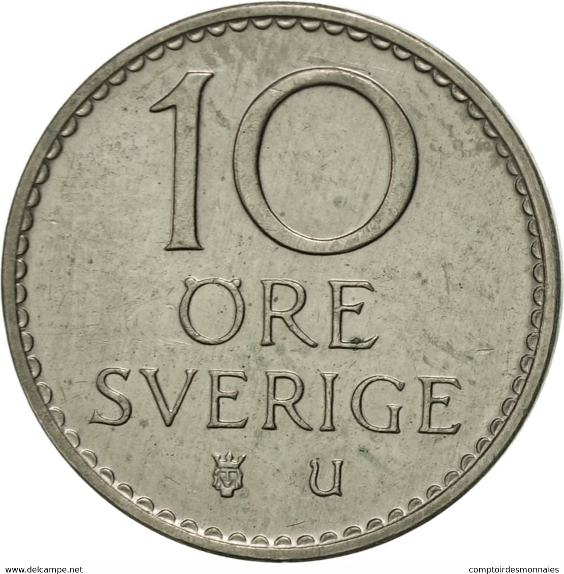 Monnaie, Suède, Gustaf VI, 10 Öre, 1973, SUP, Copper-nickel, KM:835 - Suède