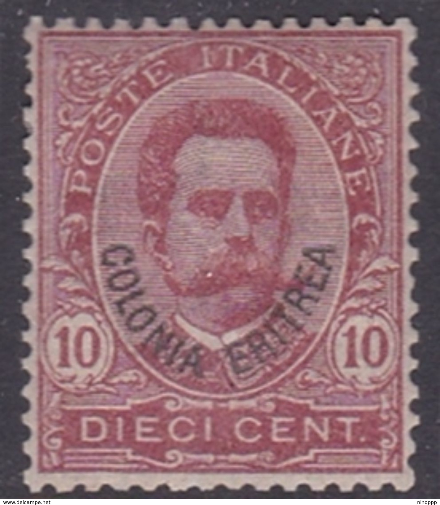 Italy-Colonies And Territories-Eritrea S 15 1895-99 King Umberto I  10c Claret ,mint Hinged - Eritrea