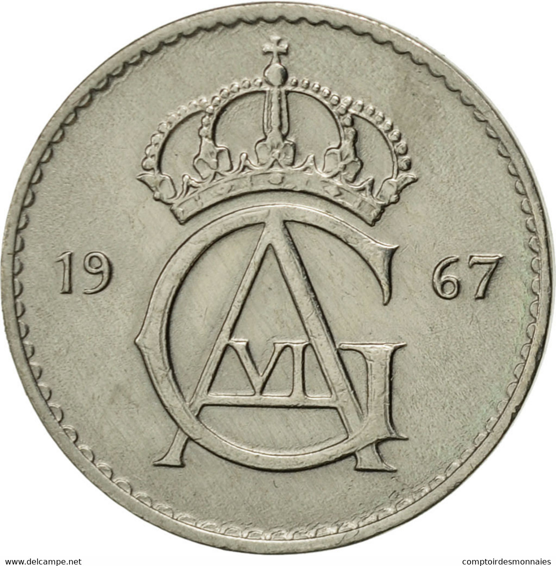 Monnaie, Suède, Gustaf VI, 10 Öre, 1967, SUP, Copper-nickel, KM:835 - Suède