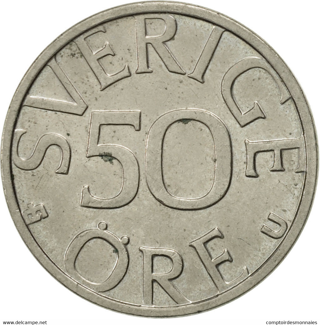 Monnaie, Suède, Carl XVI Gustaf, 50 Öre, 1985, SUP, Copper-nickel, KM:855 - Suède