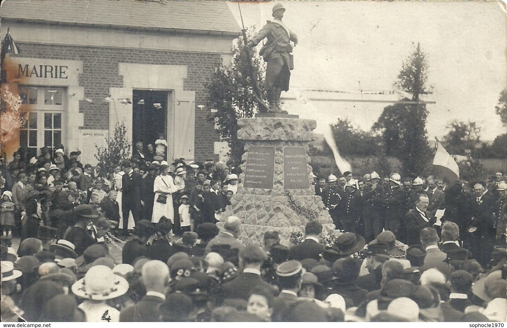 OISE - 60 - ECUVILLY Près De Thourotte - 251 Hab - Carte Photo Top Animation Inauguration Monument Aux Mort Juillet 1923 - Thourotte