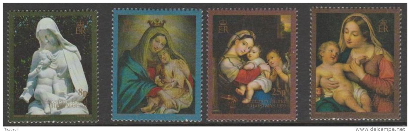 ASCENSION ISLAND - 1990 Christmas. Scott 498-501. MNH ** - Ascension