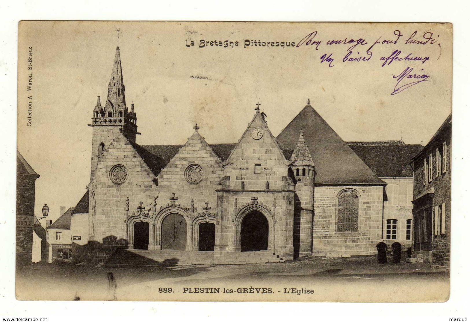 Cpa N° 889 PLESTIN LES GREVES L ' Eglise - Plestin-les-Greves