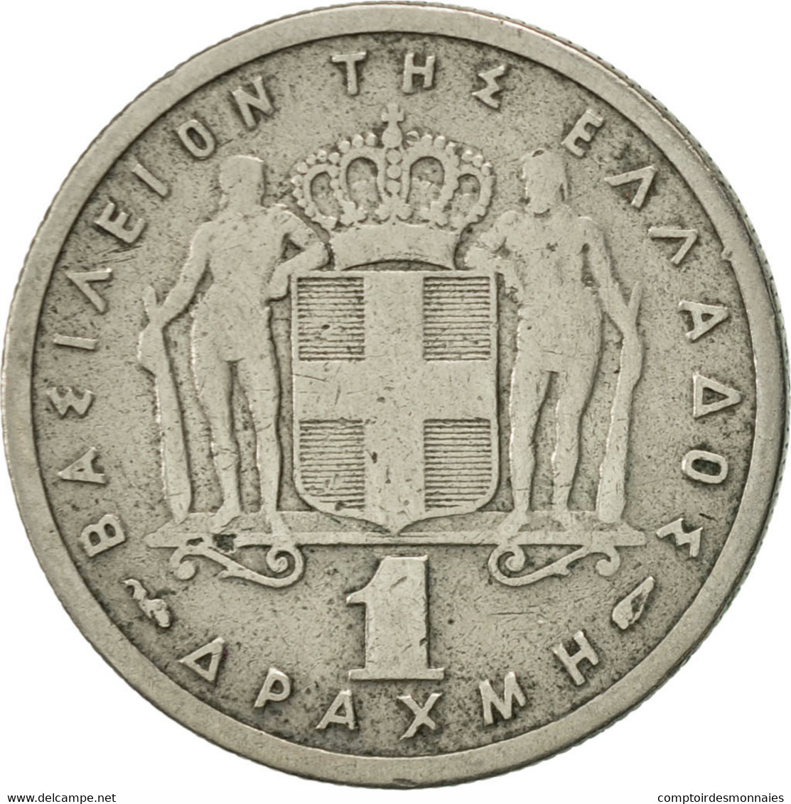 Monnaie, Grèce, Paul I, Drachma, 1954, TTB, Copper-nickel, KM:81 - Grèce