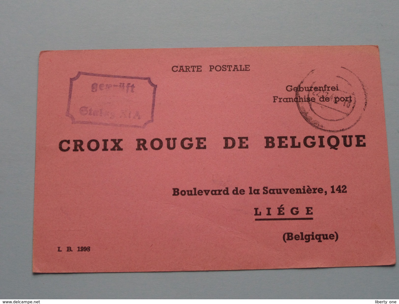 Croix Rouge De Belgique Liège : Anno 1942 / 1943 Roten Kreuzes / Inventaire : Stalag ( Zie Foto´s Voor Details ) !! - Croix-Rouge