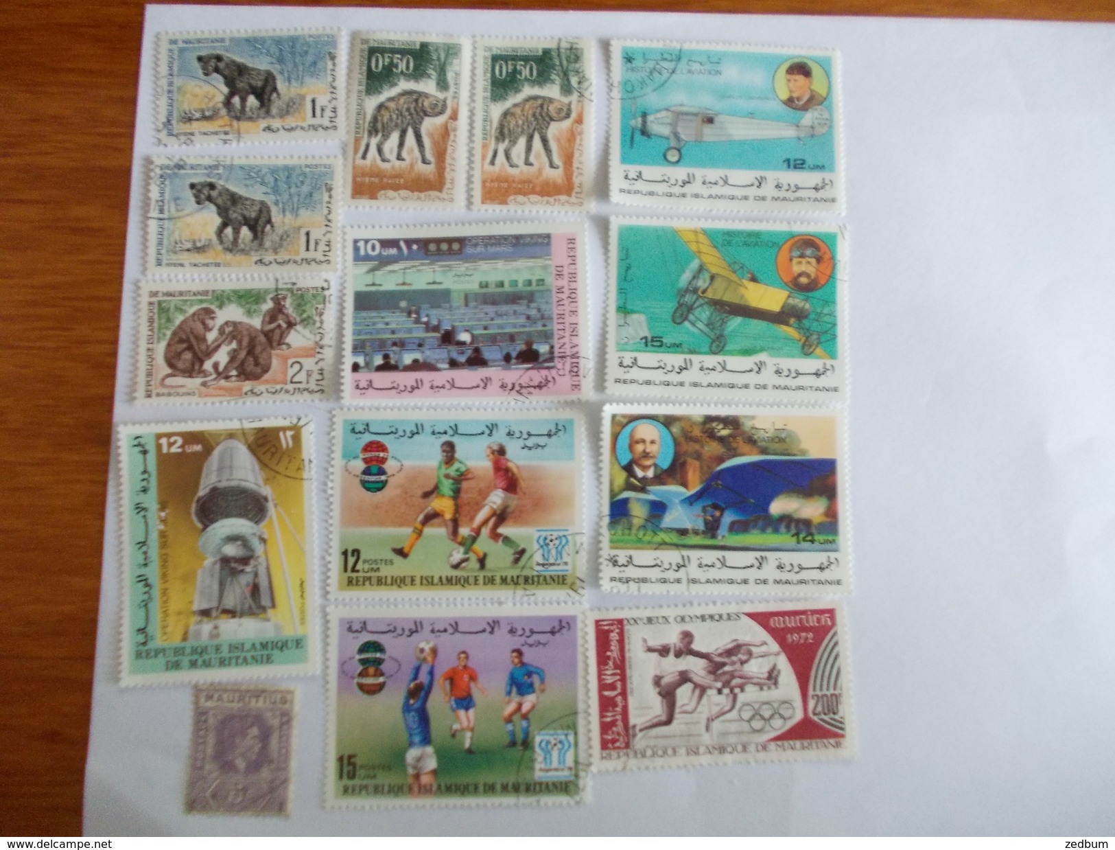 TIMBRE Mauritanie Mauritius Valeur 2.55 &euro; - Mauritanie (1960-...)
