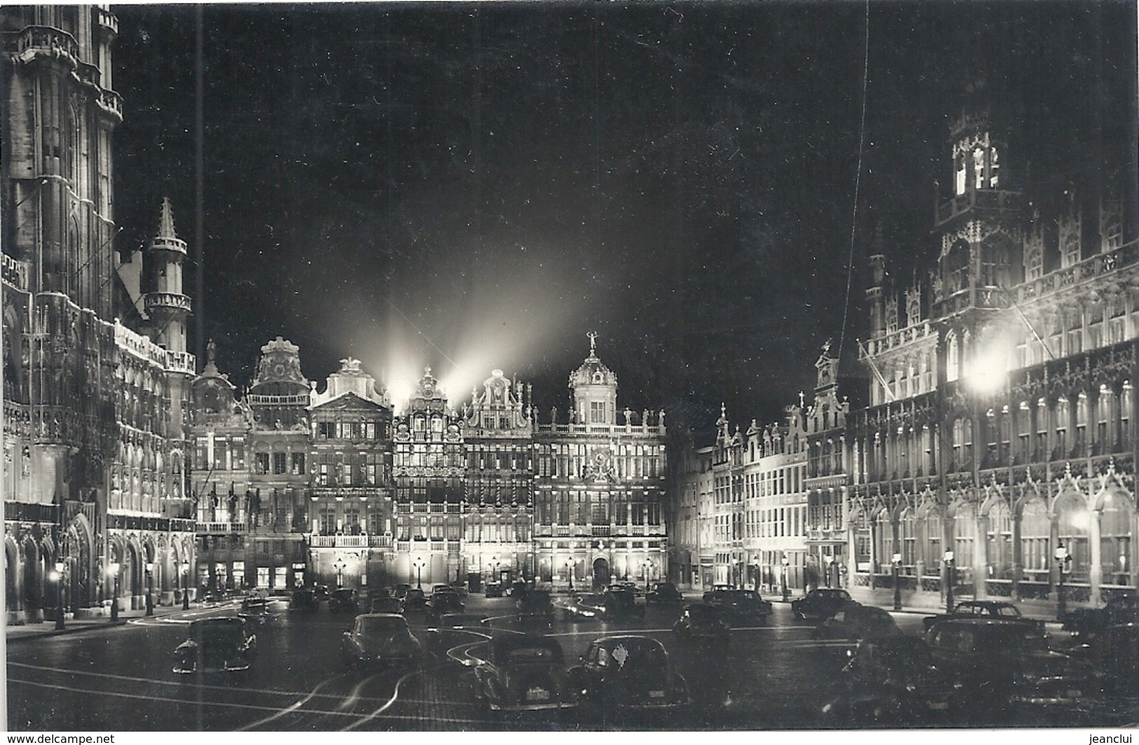 CPSM . BRUXELLES . GRAND'PLACE LA NUIT . CARTE ECRITE AU VERSO - Brussels By Night