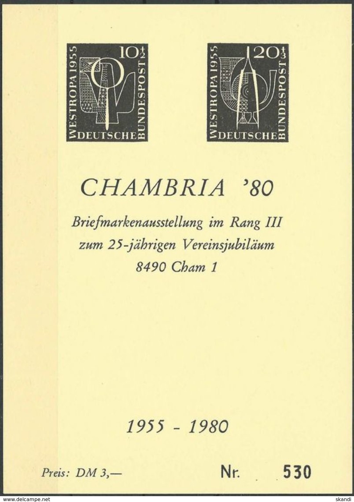 DEUTSCHLAND 1980 Mi-Nr. 217/18 Schwarzdruck Chambria '80 - Lettres & Documents