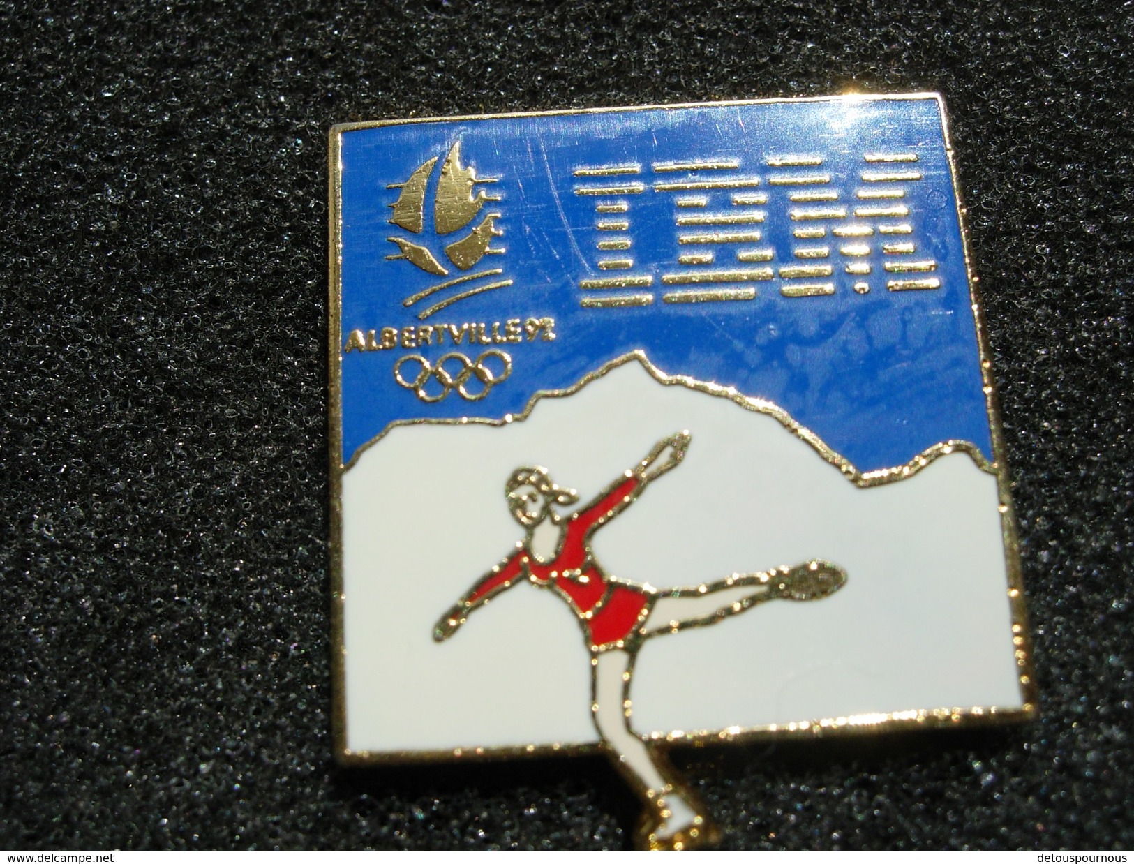 PIN´S  JEUX OLYMPIQUES  ALBERTVILLE 92 IBM PATINAGE - Jeux Olympiques