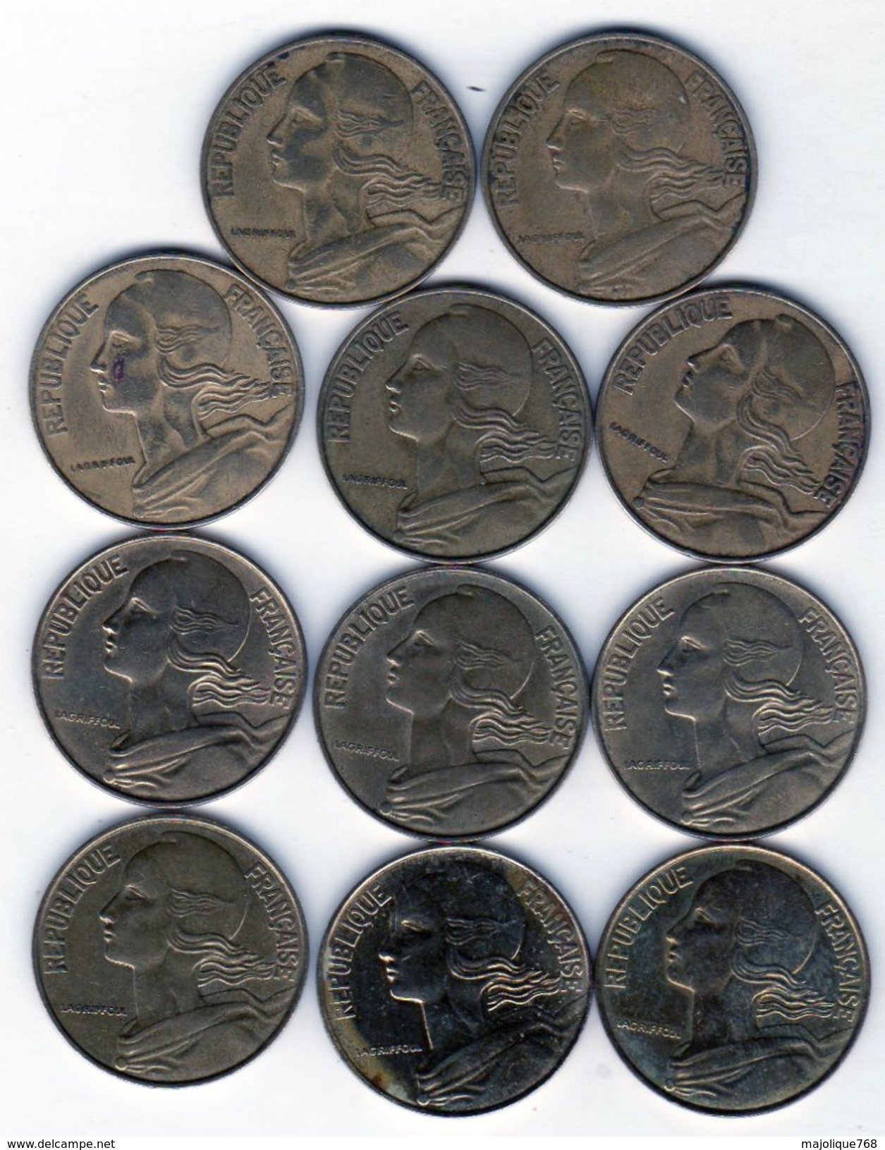 Lot De 11 Pièces De 20 Centimes De 1962-1966-1968-1972-1986-1987-1994 En T B Et En T T B - - Lots & Kiloware - Coins