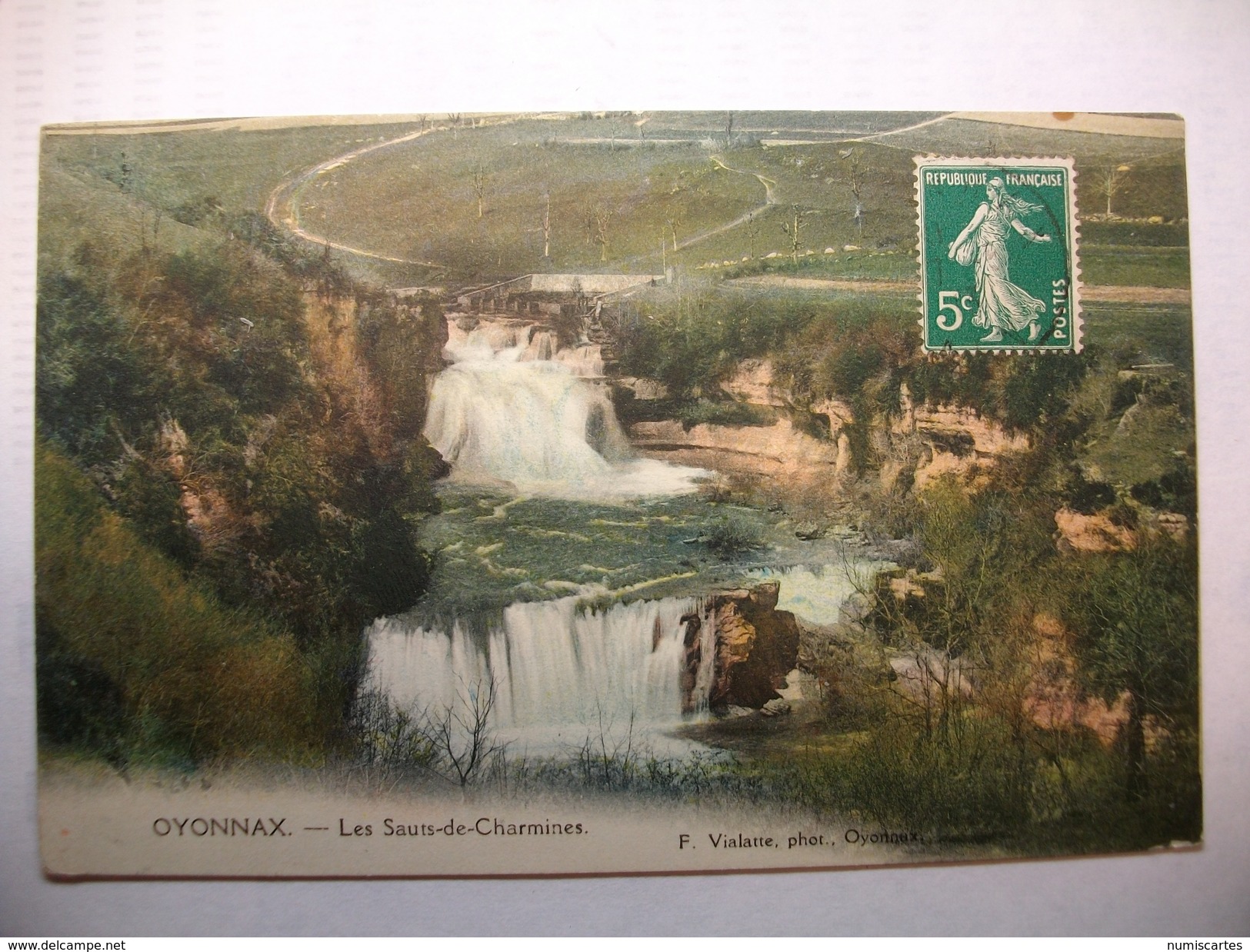 Carte Postale Oyonnax (01) Les Sauts De Charmines ( CPA Couleur Oblitérée 1913 Timbre 5 Centimes ) - Oyonnax