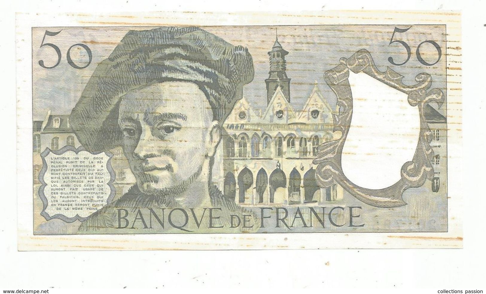 Billet , 50 Francs , 1982 , QUENTIN DE LA TOUR , 2 Scans - 50 F 1976-1992 ''Quentin De La Tour''