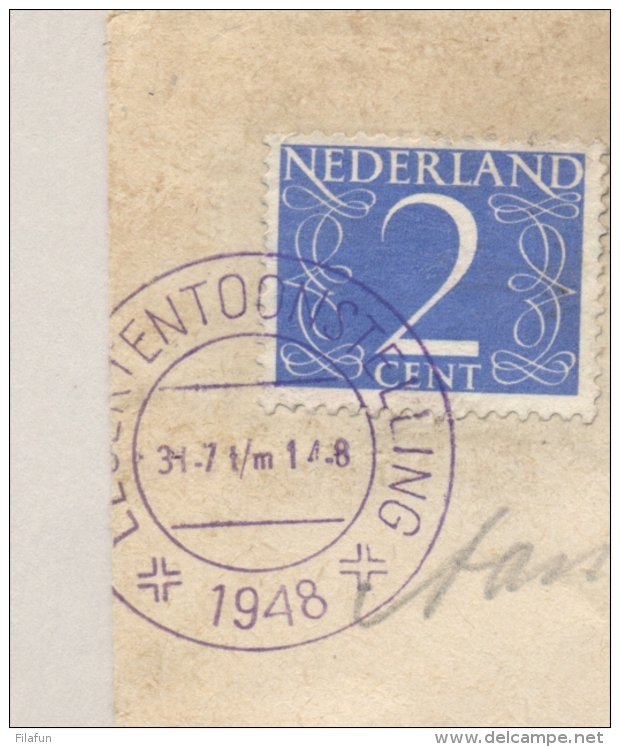 Nederland - 1948 - 3x Stempel LEGERTENTOONSTELLING Op Cover Van Rotterdam Naar Naarden - Poststempels/ Marcofilie