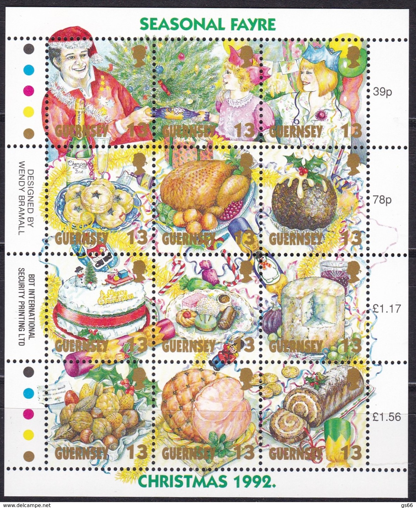 Guernsey, 1992, 578/89, Christmas. MNH **, - Guernesey