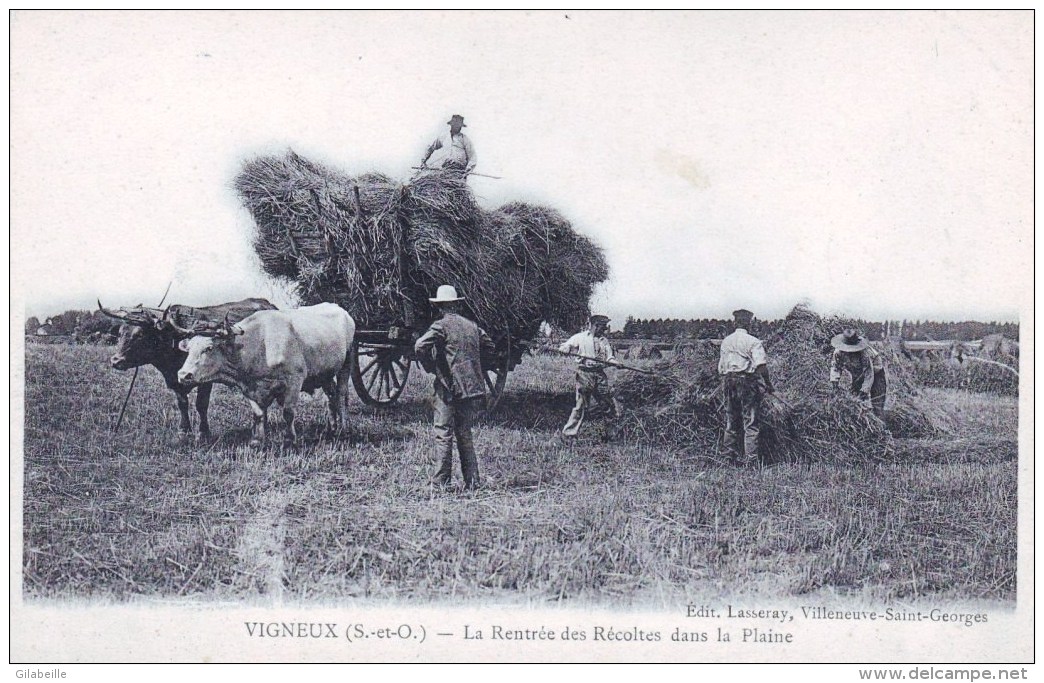 91 - Vigneux -  La Rentree Des Recoltes Dans La Plaine - Agriculture - Vigneux Sur Seine
