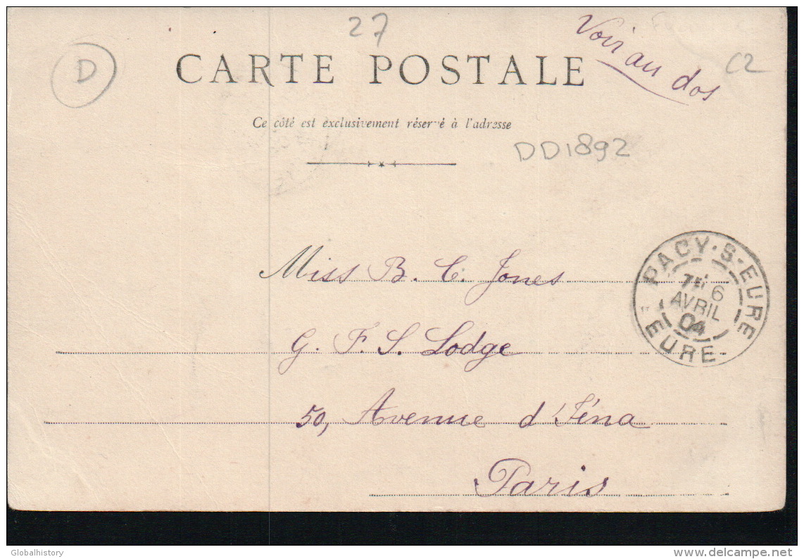 DD1892  FRANCE  PACY SUR EURE RUE DE GRANDE   POSTCARD - Pacy-sur-Eure