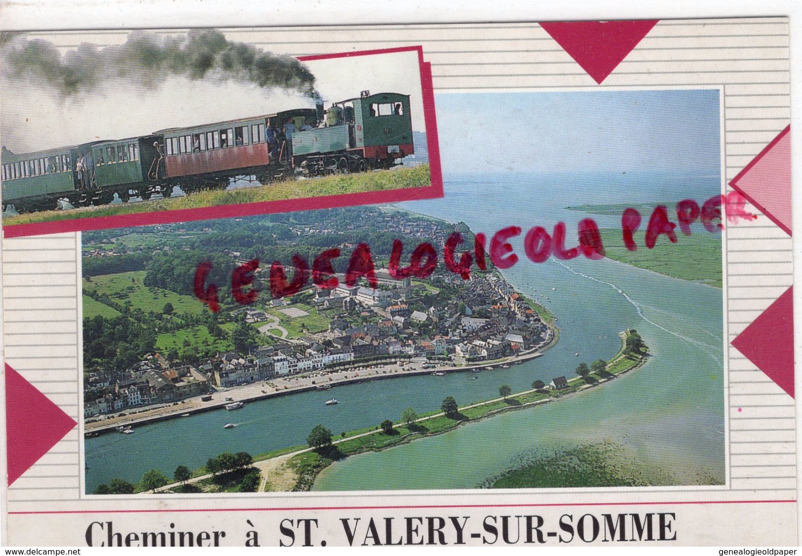 80 - ST SAINT VALERY SUR SOMME - VUE AERIENNE  LE PETIT TRAIN - Saint Valery Sur Somme