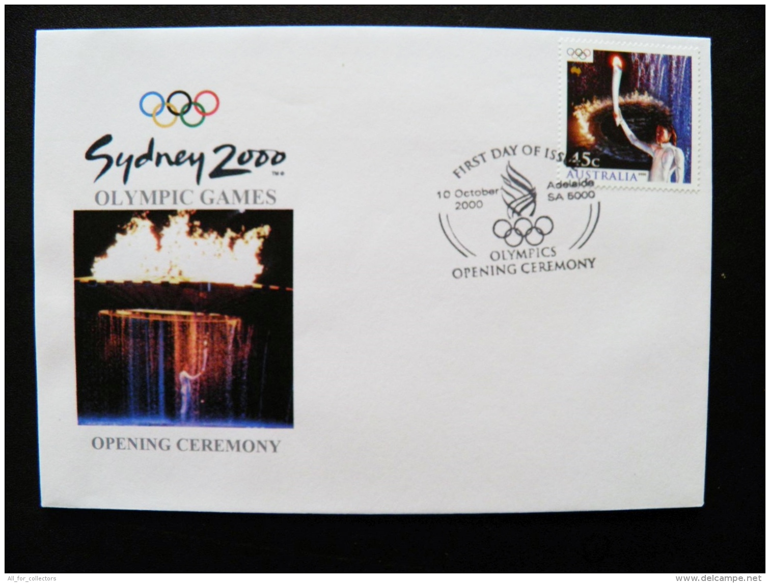 Cover Australia Olympic Games Sydney 2000 To Germany Special Cancel Fdc Torch Opening Ceremony Adelaide - Covers & Documents