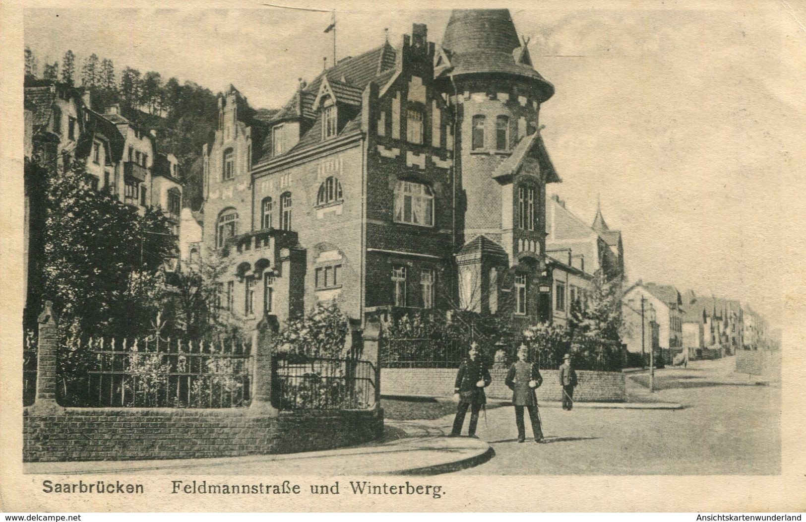 Saarbrücken - Feldmannstrasse Und Winterberg 1919 (001240) - Saarbrücken