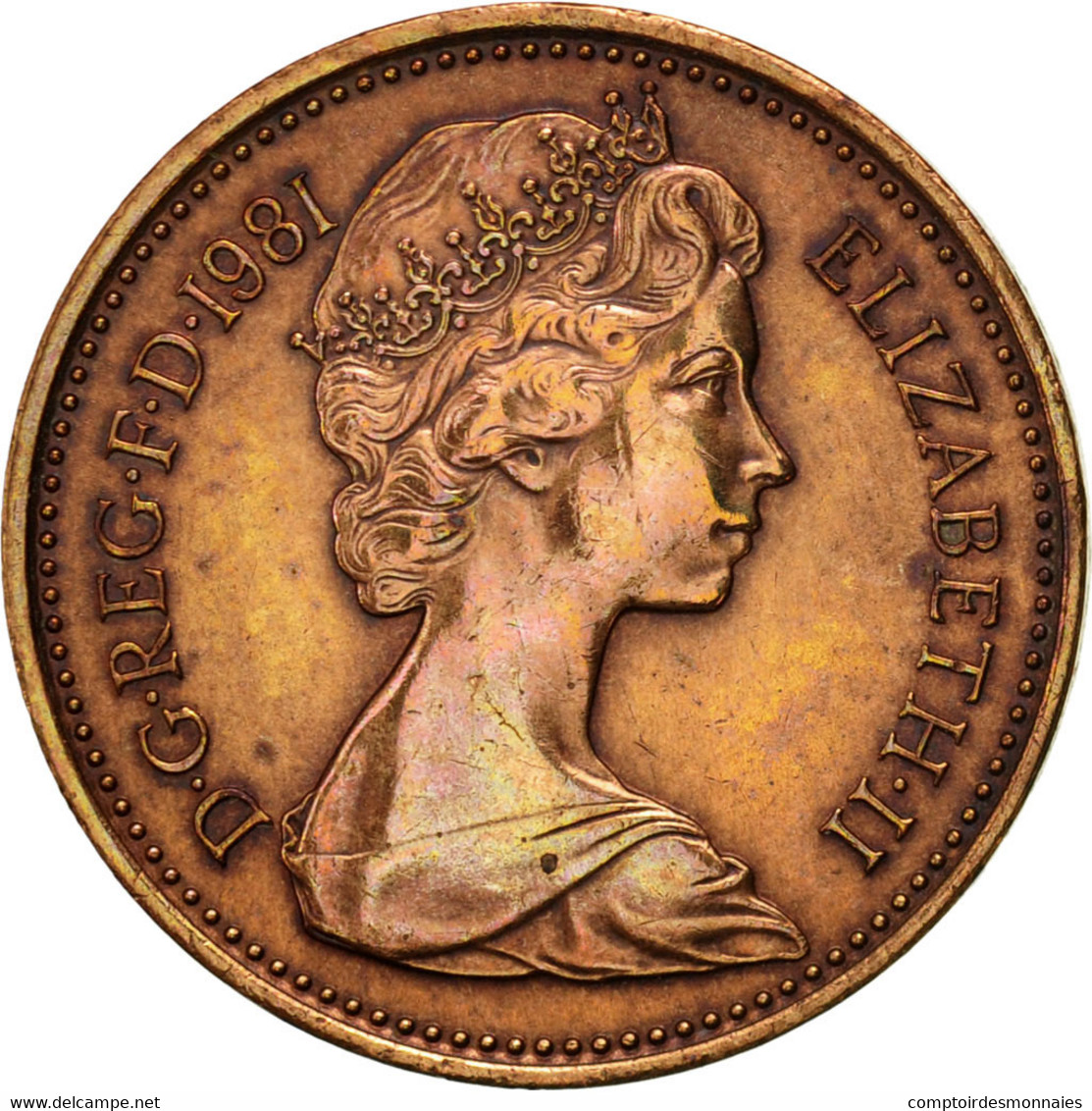 Monnaie, Grande-Bretagne, Elizabeth II, New Penny, 1981, TTB, Bronze, KM:915 - 1 Penny & 1 New Penny