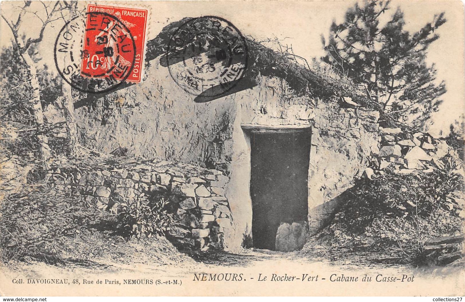 77-NEMOURS- LE ROCHER-VERT - CABANE DU CASSE- POT - Nemours