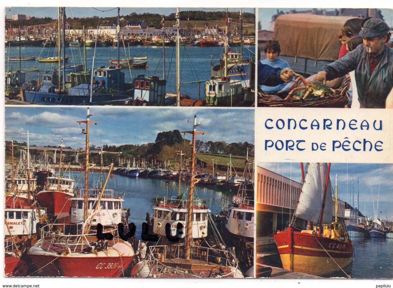 DEPT 29 : édit. Jos Le Doaré A Chateaulin : Concarneau Le Port De Pèche , Pêcheur D Araignées  Multivues - Concarneau