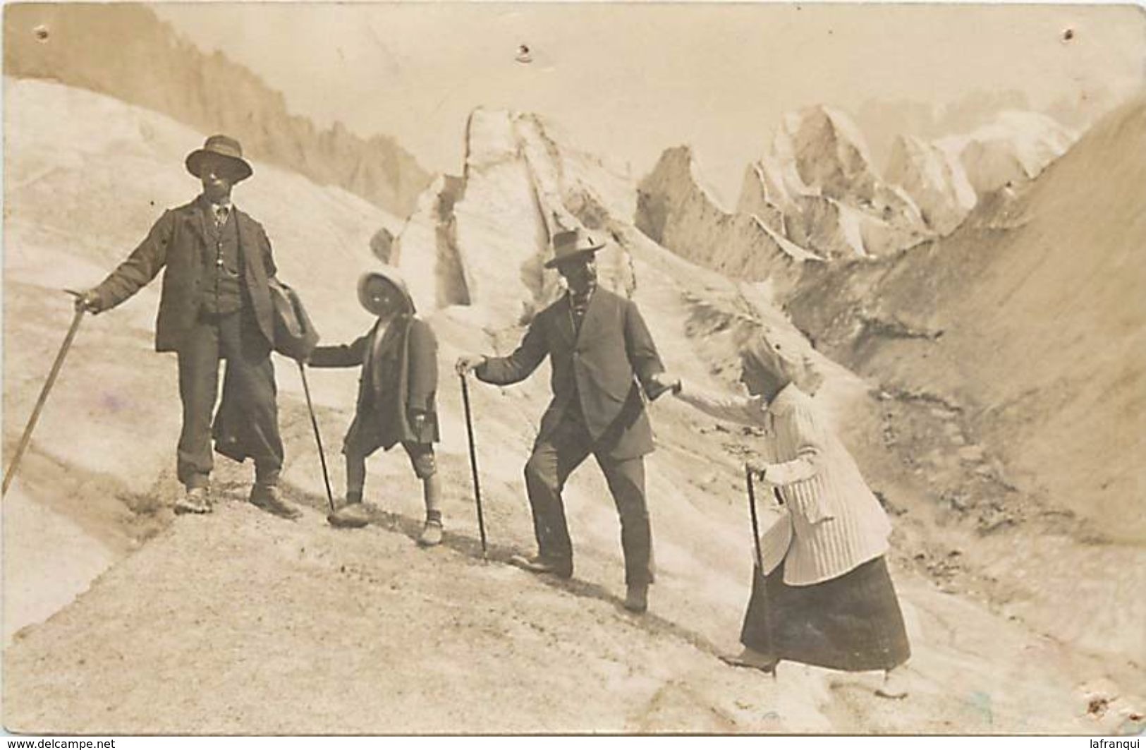 Ref V18- Carte Photo - Chamonix -mont Blanc - Sports D Hiver - Alpinisme -alpinistes - Guides / Guide - - Chamonix-Mont-Blanc