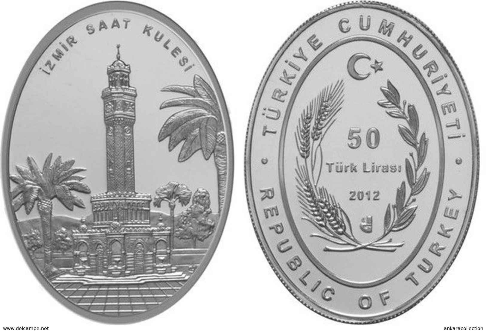 AC - IZMIR CLOCK TOWER CLOCK TOWER SERIES # 3 COMMEMORATIVE SILVER COIN TURKEY 2012 PROOF UNCIRCULATED - Non Classés