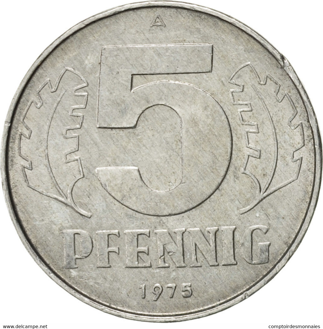 Monnaie, GERMAN-DEMOCRATIC REPUBLIC, 5 Pfennig, 1975, Berlin, SUP, Aluminium - 5 Pfennig