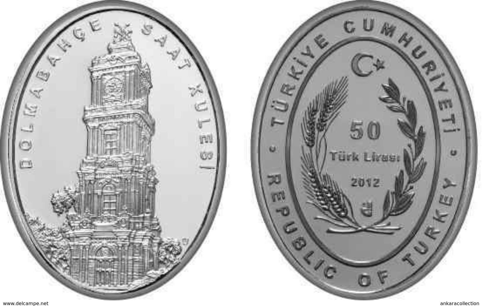 AC - DOLMABAHCE CLOCK TOWER CLOCK TOWER SERIES # 2 COMMEMORATIVE SILVER COIN TURKEY 2012 PROOF UNCIRCULATED - Non Classés