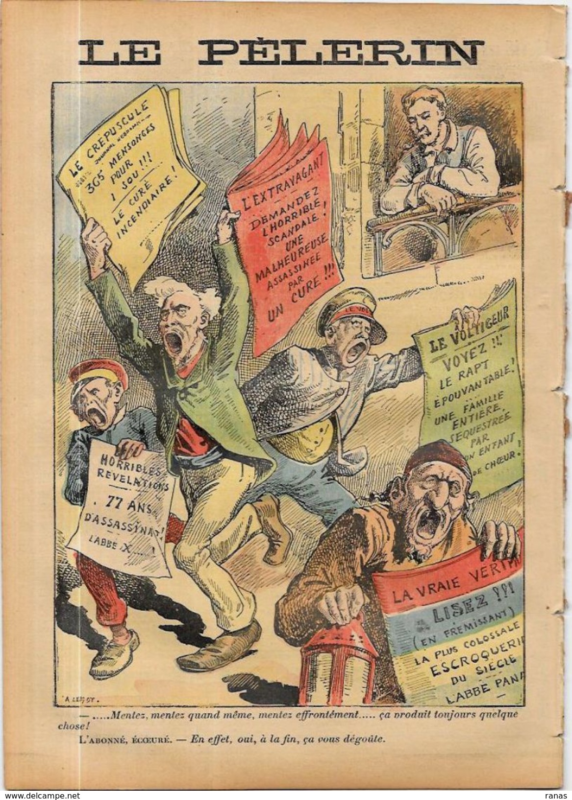 Revue Le Pélerin  N° 1085 De 1897 Affaire Dreyfus Antisémitisme Jewish Juif Judaïca Judaïsme - 1850 - 1899