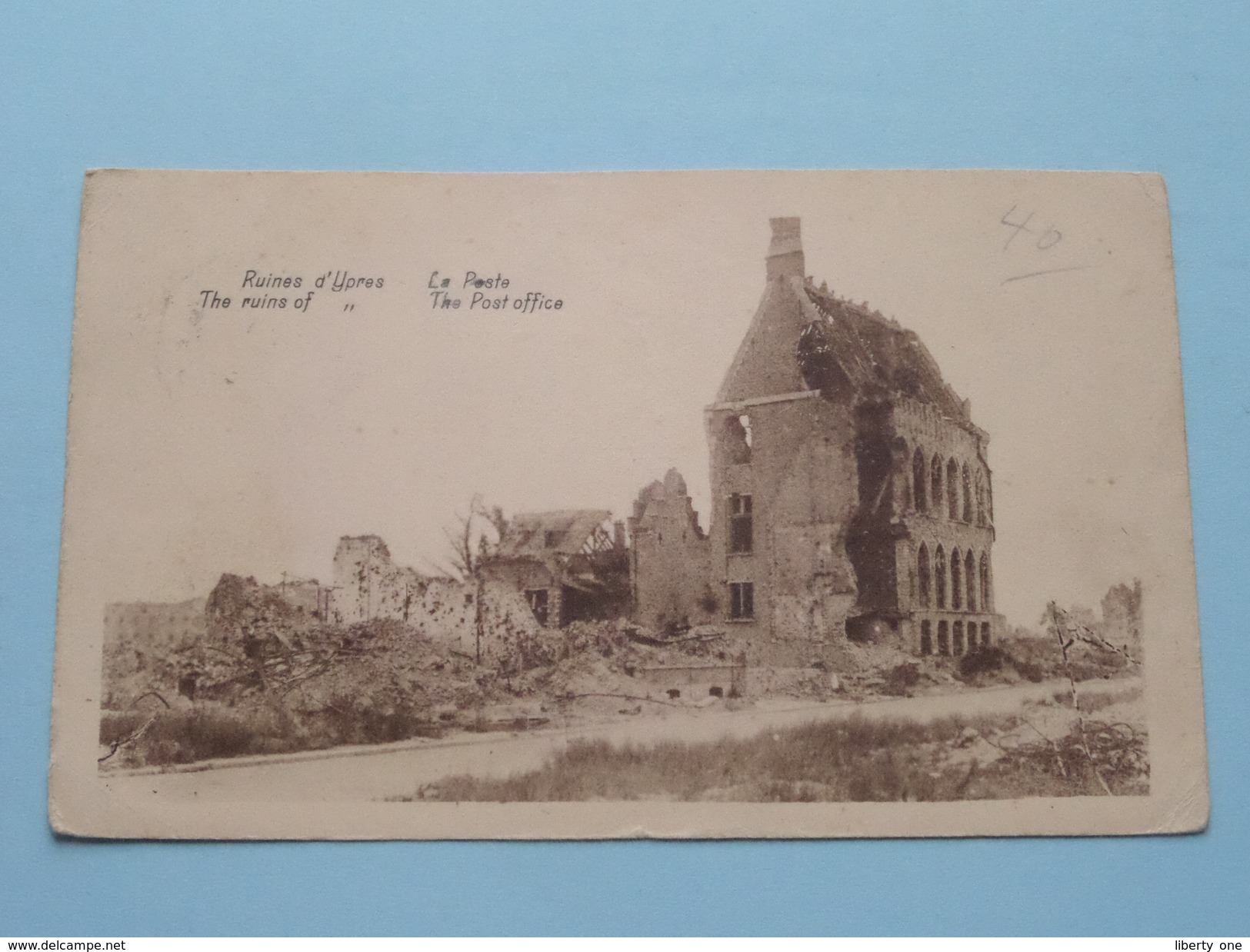 Ruines La Poste The Ruins Post Office D'Ypres ( Legia ) Anno 19?? ( Zie Foto Details ) ! - Ieper