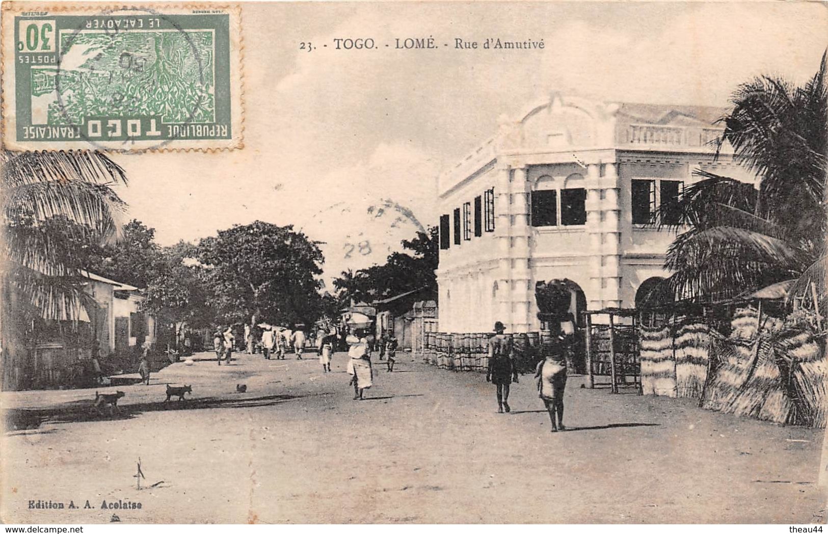 ¤¤  -  TOGO   -  LOME   -  Rue D'Amutivé      -  ¤¤ - Togo