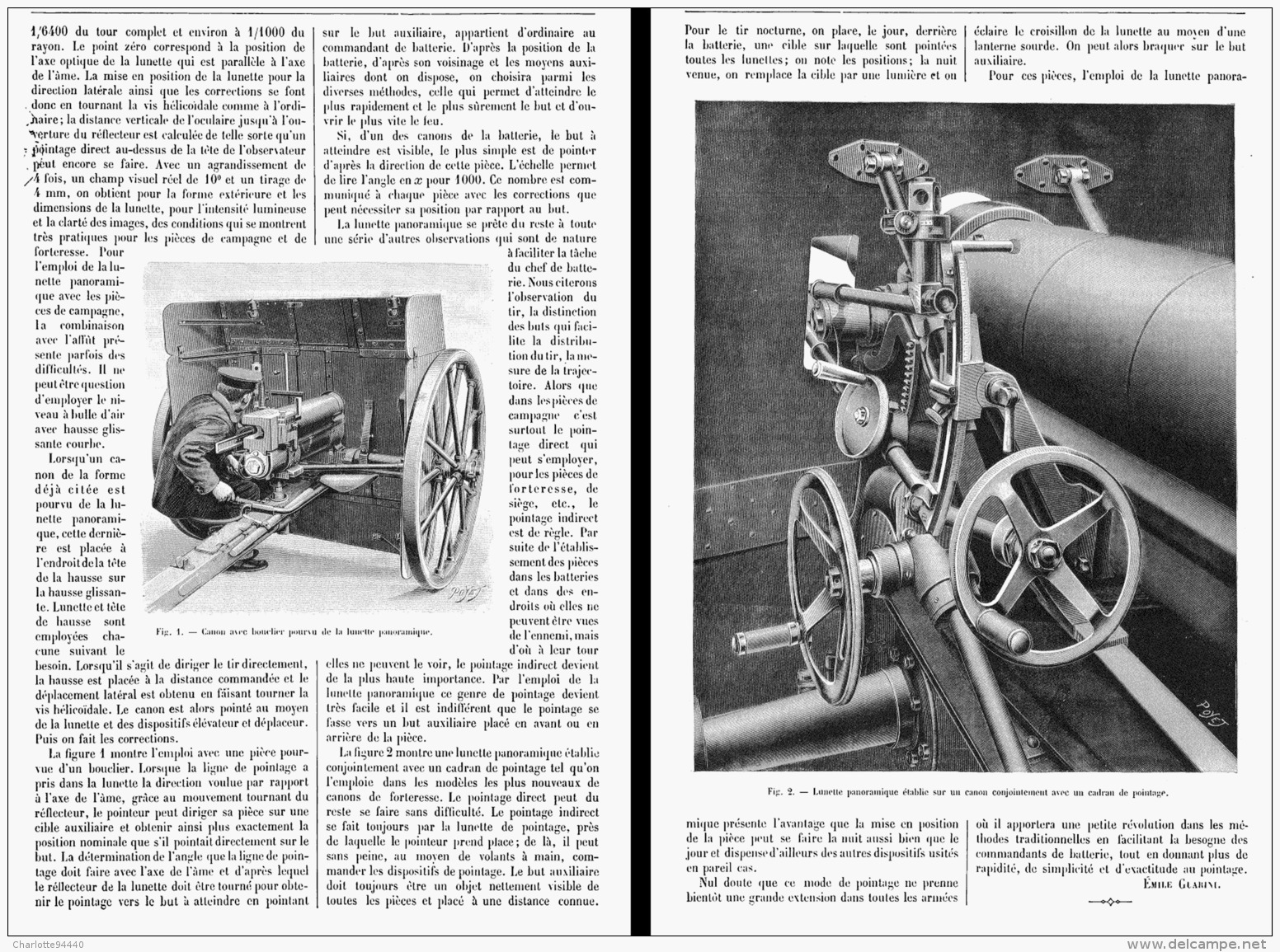 APPLICATION Des LUNETTES PANORAMIQUES Aux CANONS   1904 - Other & Unclassified