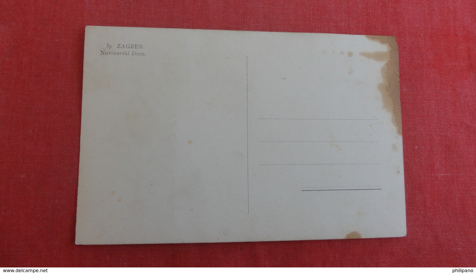 Zagreb-- RPPC  Stain On Border - Croatia =ref  2665 - Croatia