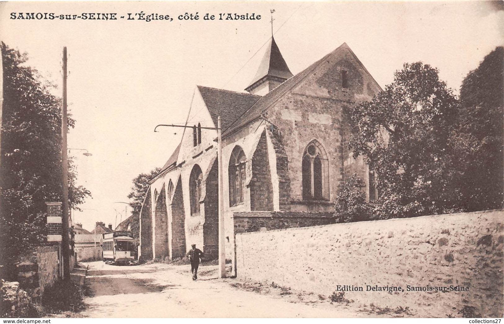 77-SAMOIS-SUR-SEINE- L'EGLISE, CÔTE DE L'ABSIDE - Samois
