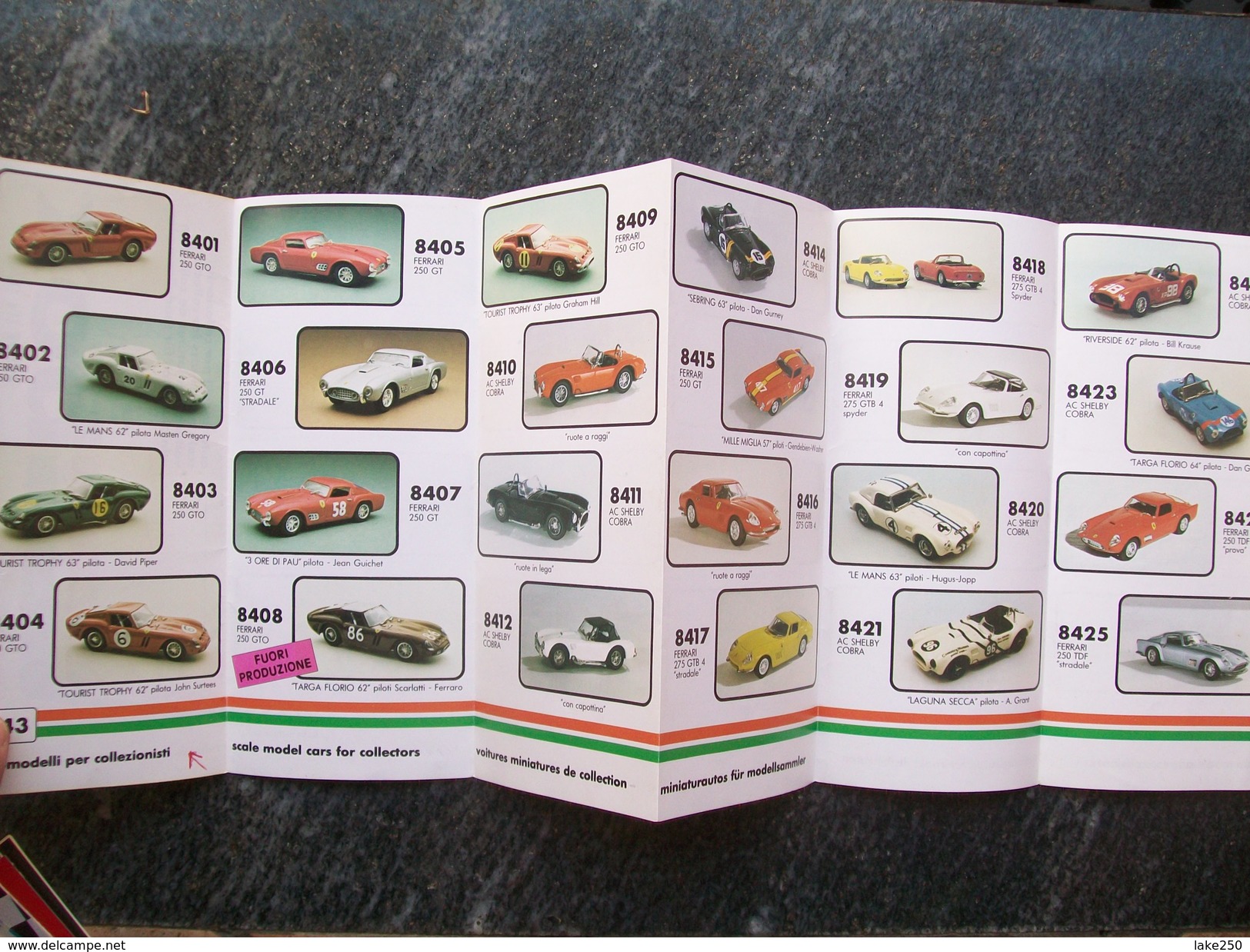 CATALOGO / PIEGHEVOLE  BOX MODEL AUTOMODELLI IN SCALA 1/43  1988  FERRARI - Italy