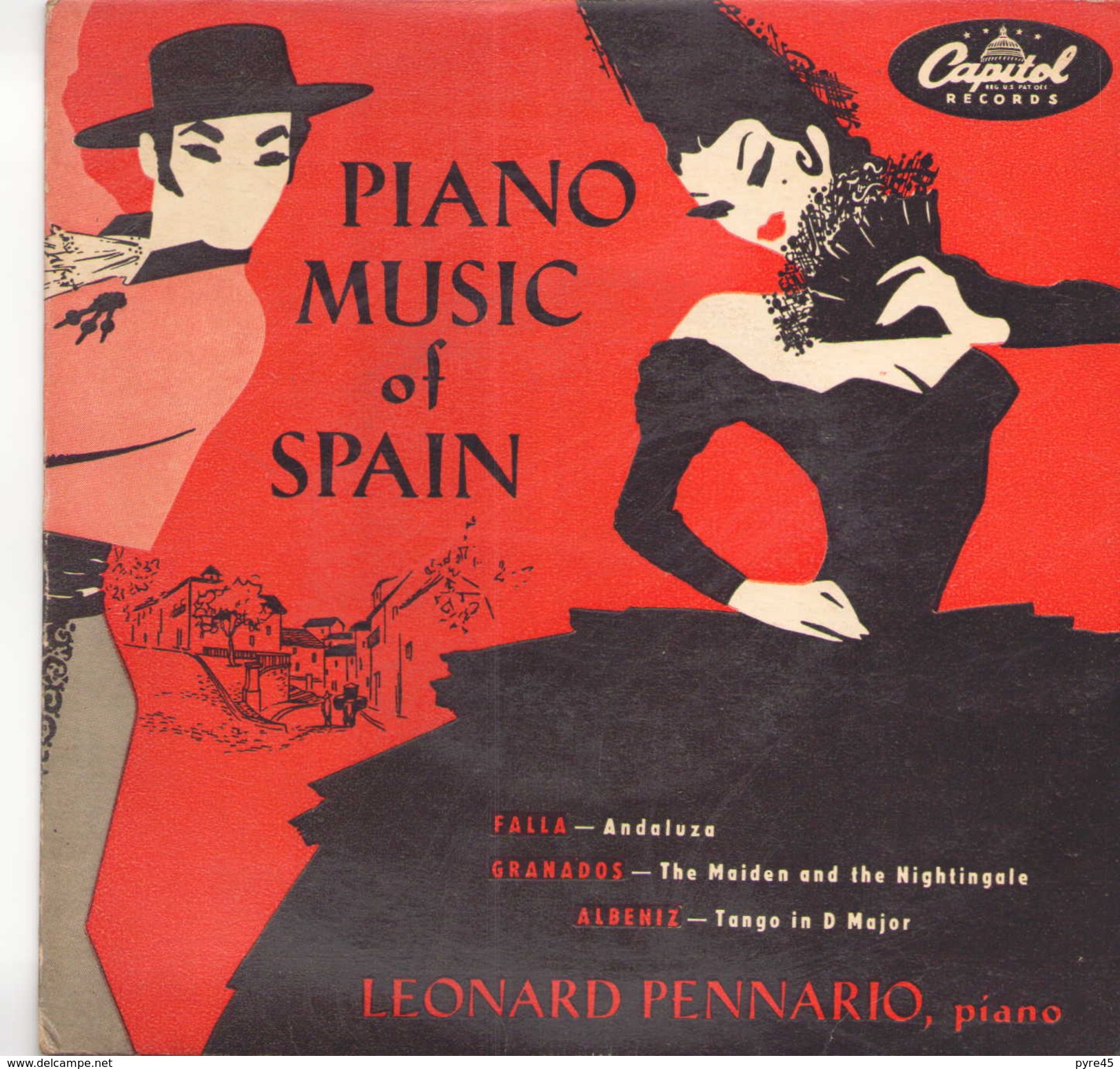 45 TOURS LEONARD PENNARIO CAPITOL 8235 FALLA / GRANADOS / ALBENIZ - Wereldmuziek