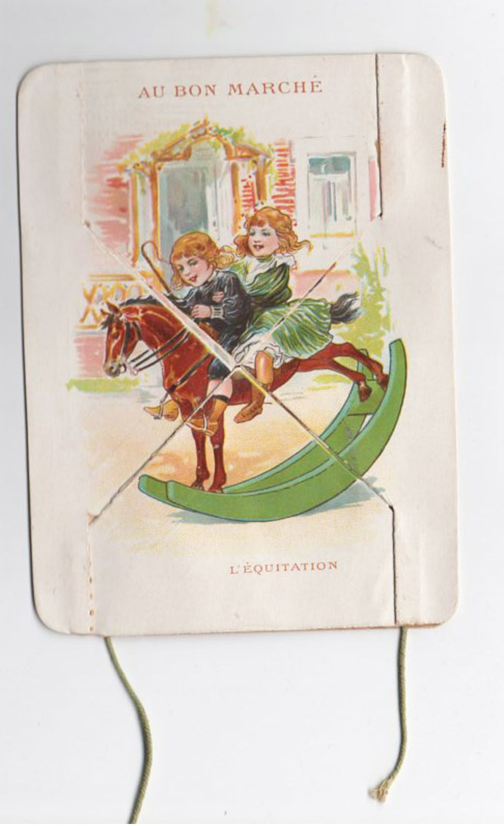 Carte à Système  Grand Magasin AU BON MARCHE Paris 75007 -  L'équitation - Très Bon état - Au Bon Marché