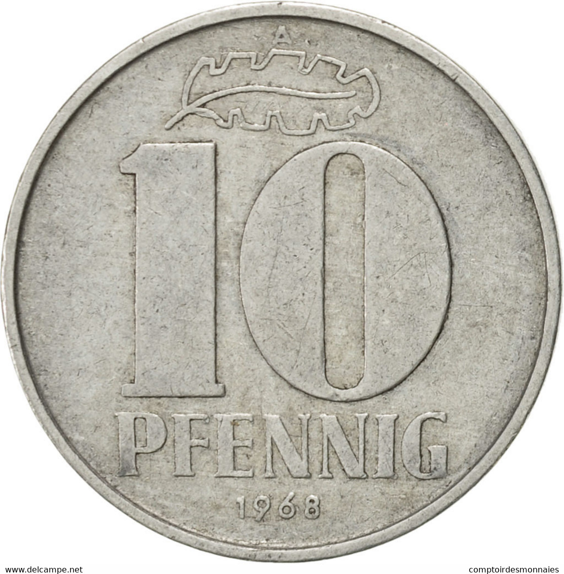 Monnaie, GERMAN-DEMOCRATIC REPUBLIC, 10 Pfennig, 1968, Berlin, TTB+, Aluminium - 10 Pfennig