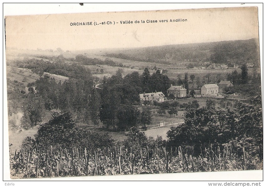 --- 41 ----  ORCHAISE  Vallée De La Cisse Vers Andillon - écrite TTB - Autres & Non Classés