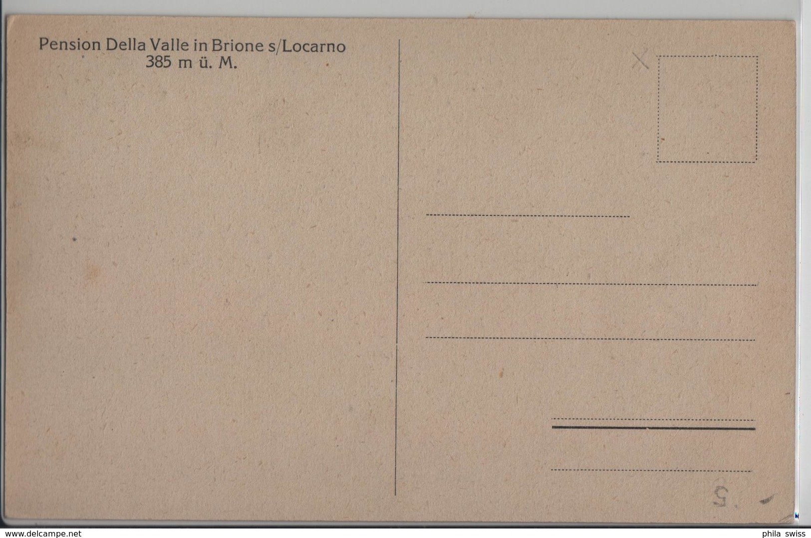 Pension Della Valle In Brione S/Locarno - Künstlerkarte - Brione Sopra Minusio