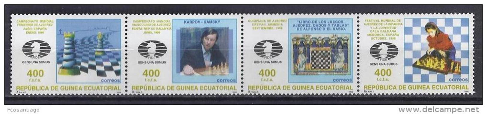 AJEDREZ - GUINEA ECUATORIAL 1996 - Edifil #222/5 - MNH ** - Ajedrez