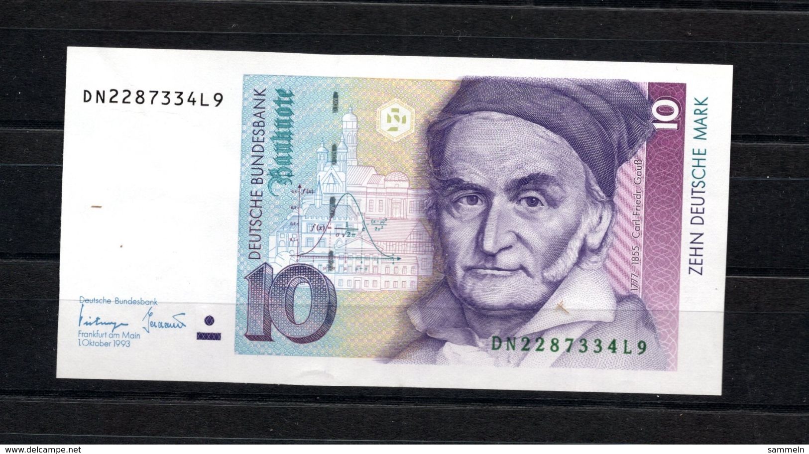 9220 Deutschland, Germany, Banknote 10,00 DM. Ro 303, Leicht Gefaltet - 10 Deutsche Mark