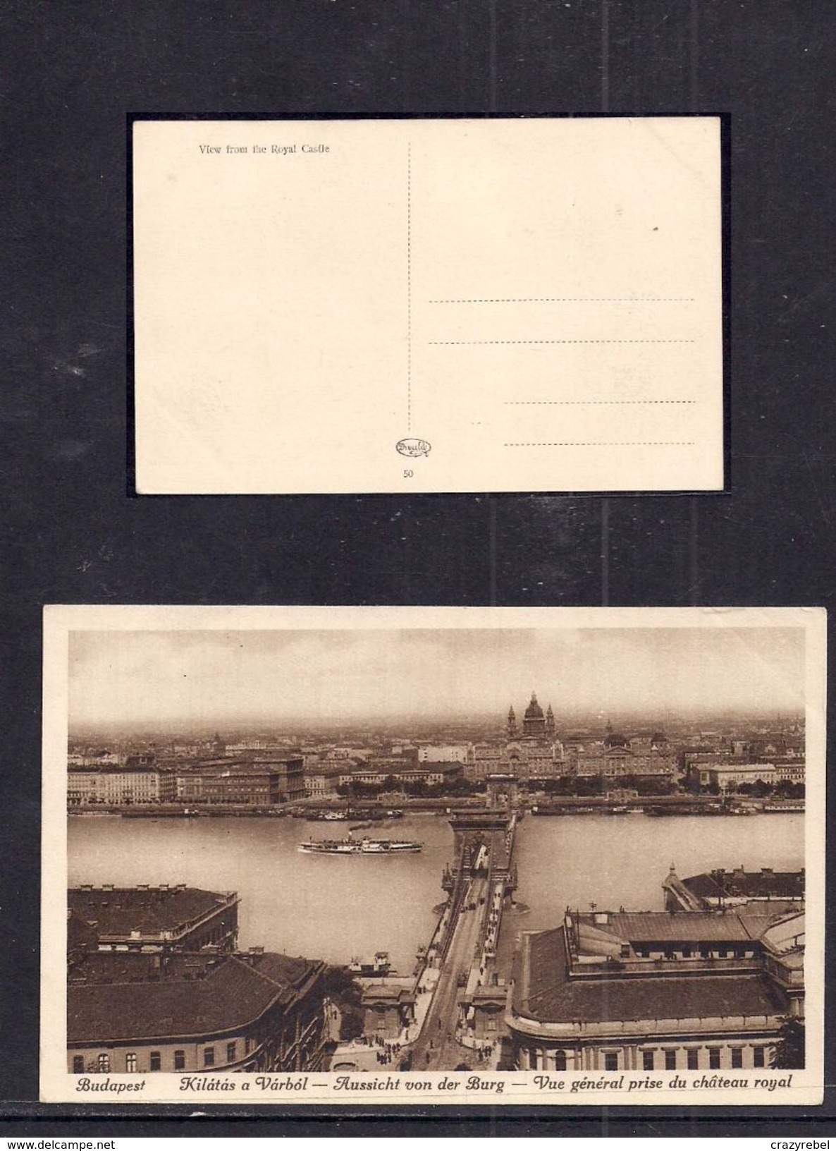 Postcard Budapest Kilatas A Varbol Old Unused ( 94 ) - Hungary