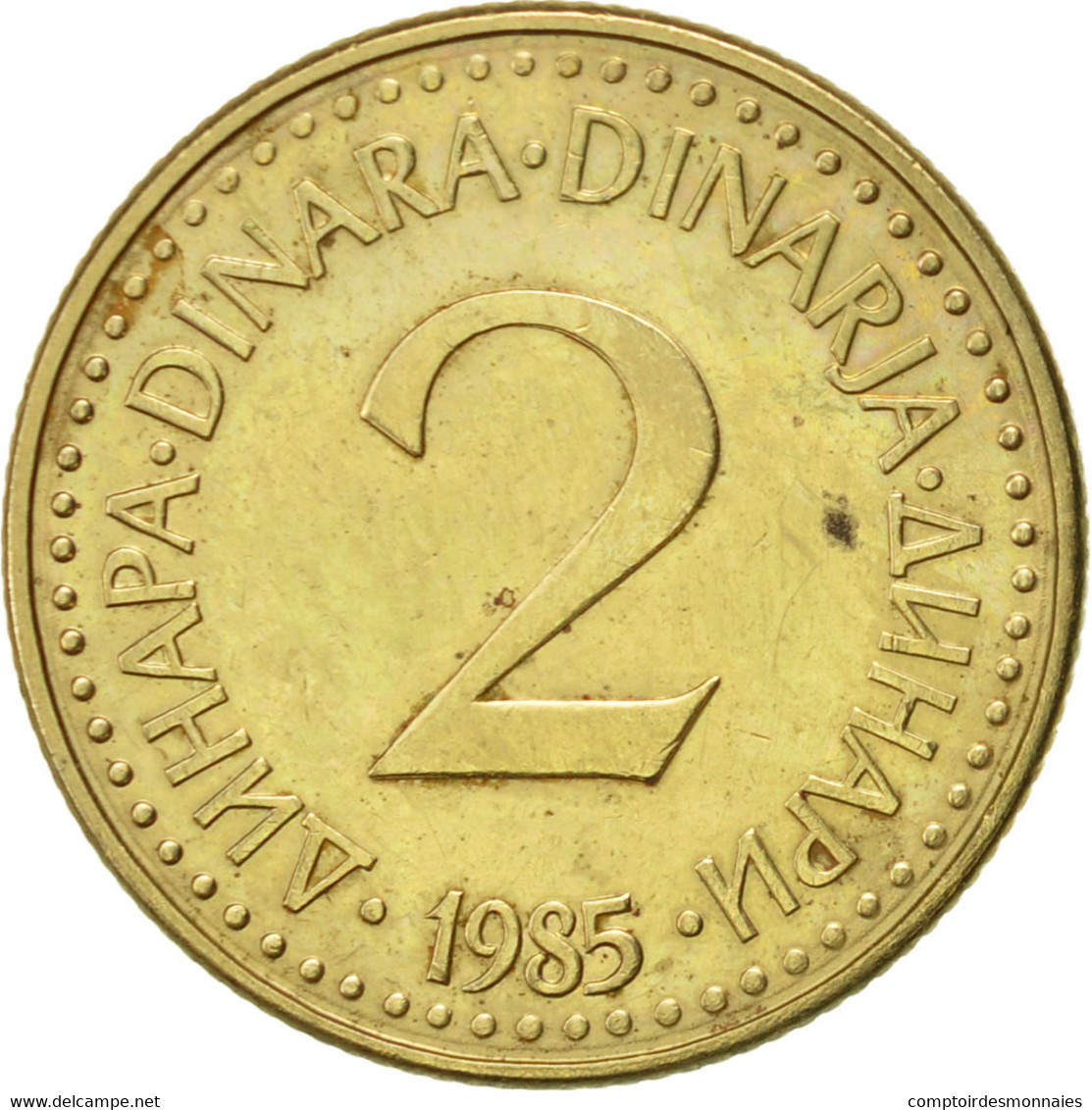 Monnaie, Yougoslavie, 2 Dinara, 1985, SUP, Nickel-brass, KM:87 - Jugoslavia