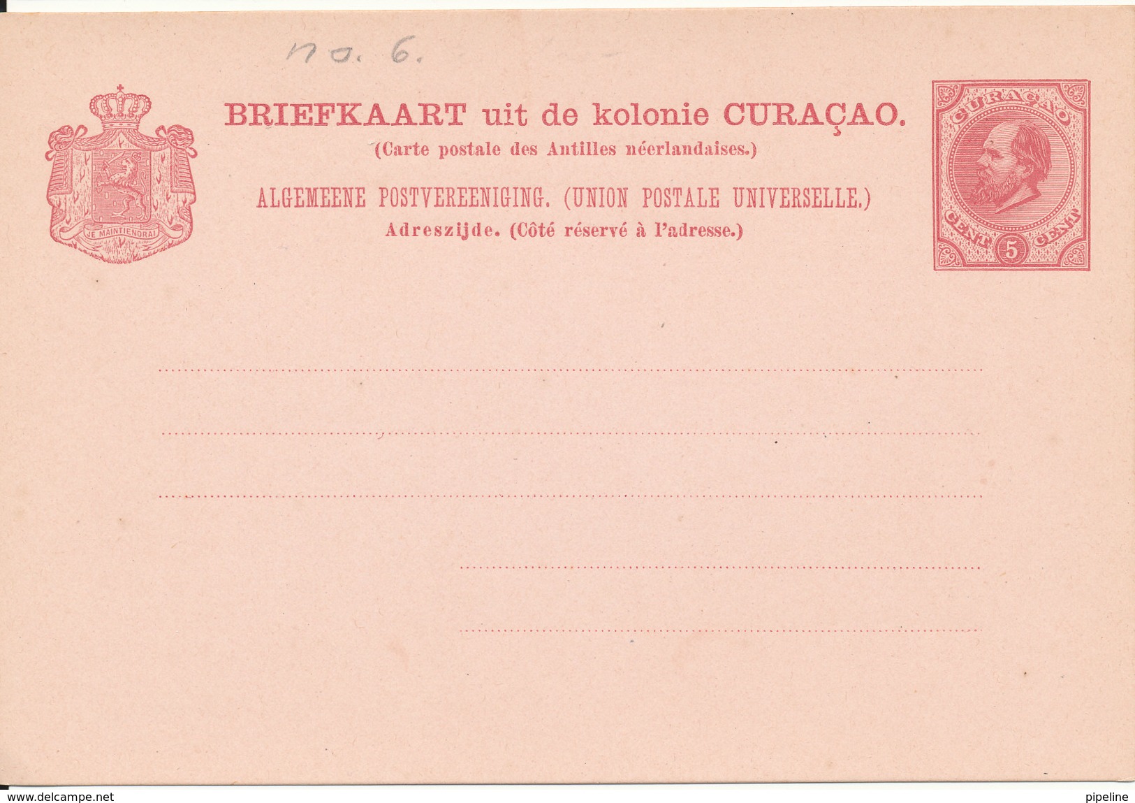 Curacao Postal Stationery Lettercard In Mint Condition - Curacao, Netherlands Antilles, Aruba