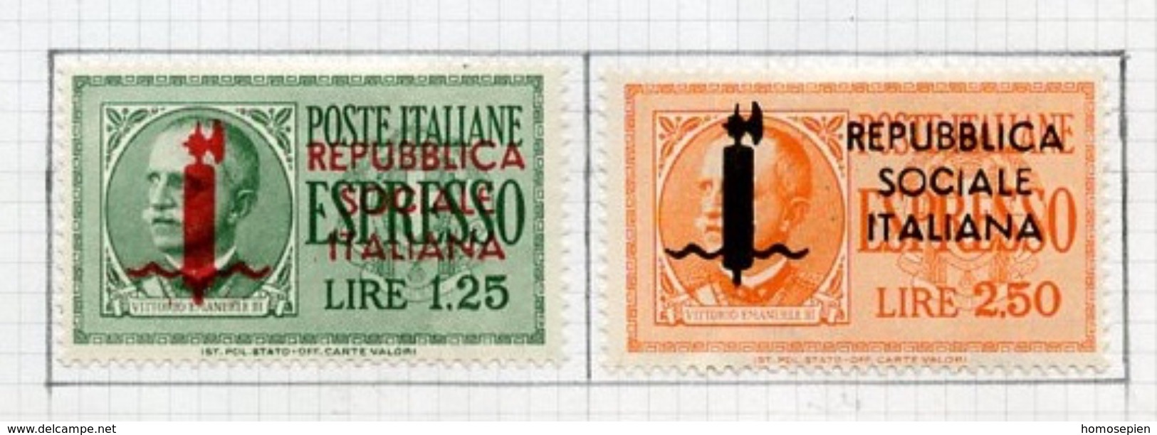 Italie République Sociale 1944 Y&T N°RSI LE3 à 4 - Posta Espresso