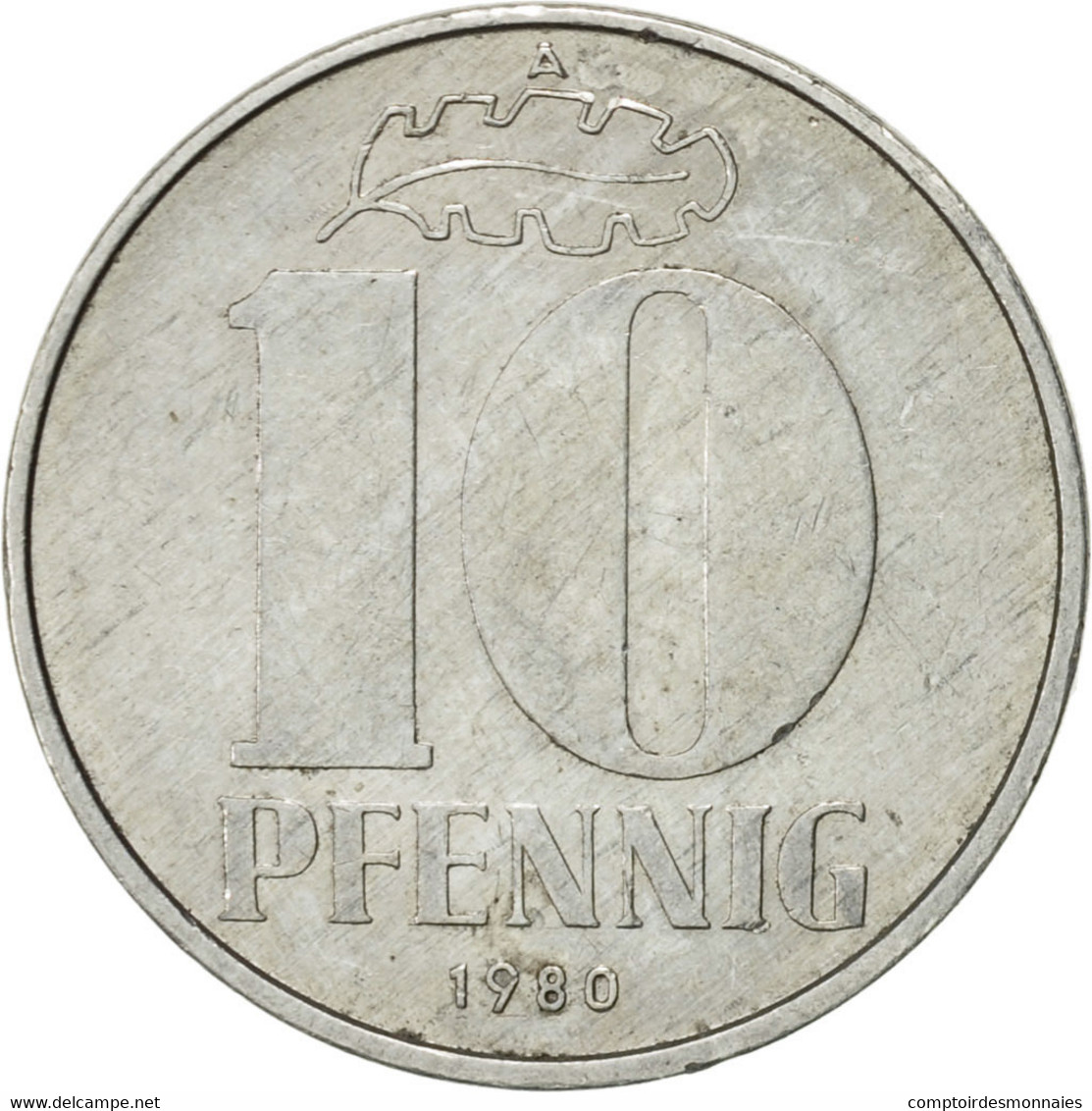 Monnaie, GERMAN-DEMOCRATIC REPUBLIC, 10 Pfennig, 1980, Berlin, SUP, Aluminium - 10 Pfennig