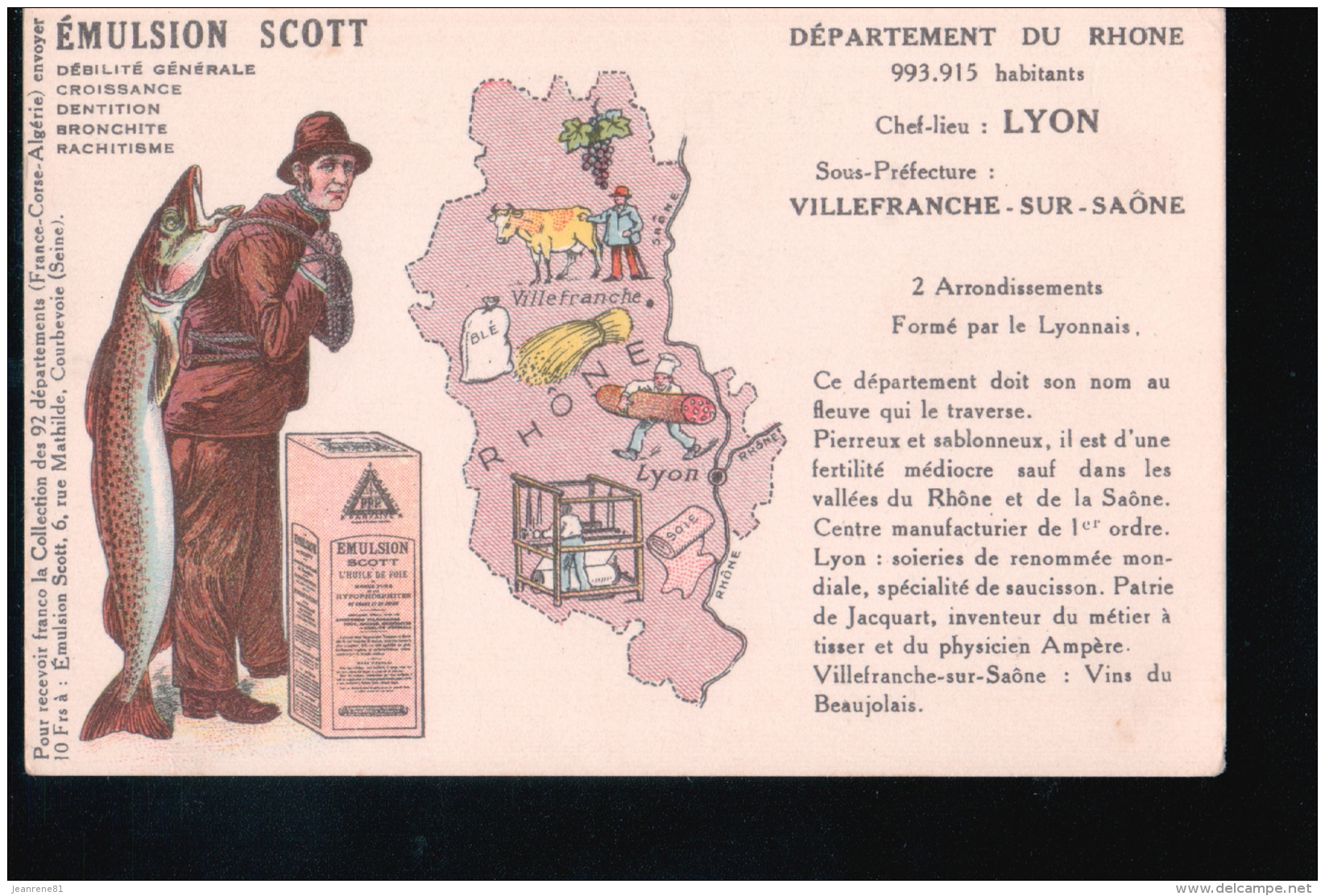 LOT006.....10 CPA PUB EMULSION SCOTT ...DEPARTEMENTS - 5 - 99 Cartes